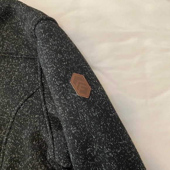 Free Country Men's Osprey Gray Black‎ Knit Hoodie Jacket Fleece Lined- XL - Picture 10 of 12